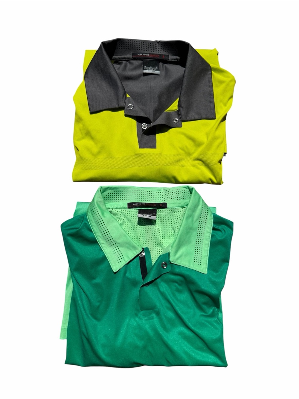 Tiger Woods Collection Golf Polo Shirts 2-Pack Size M Nike Athletic Golfcore
